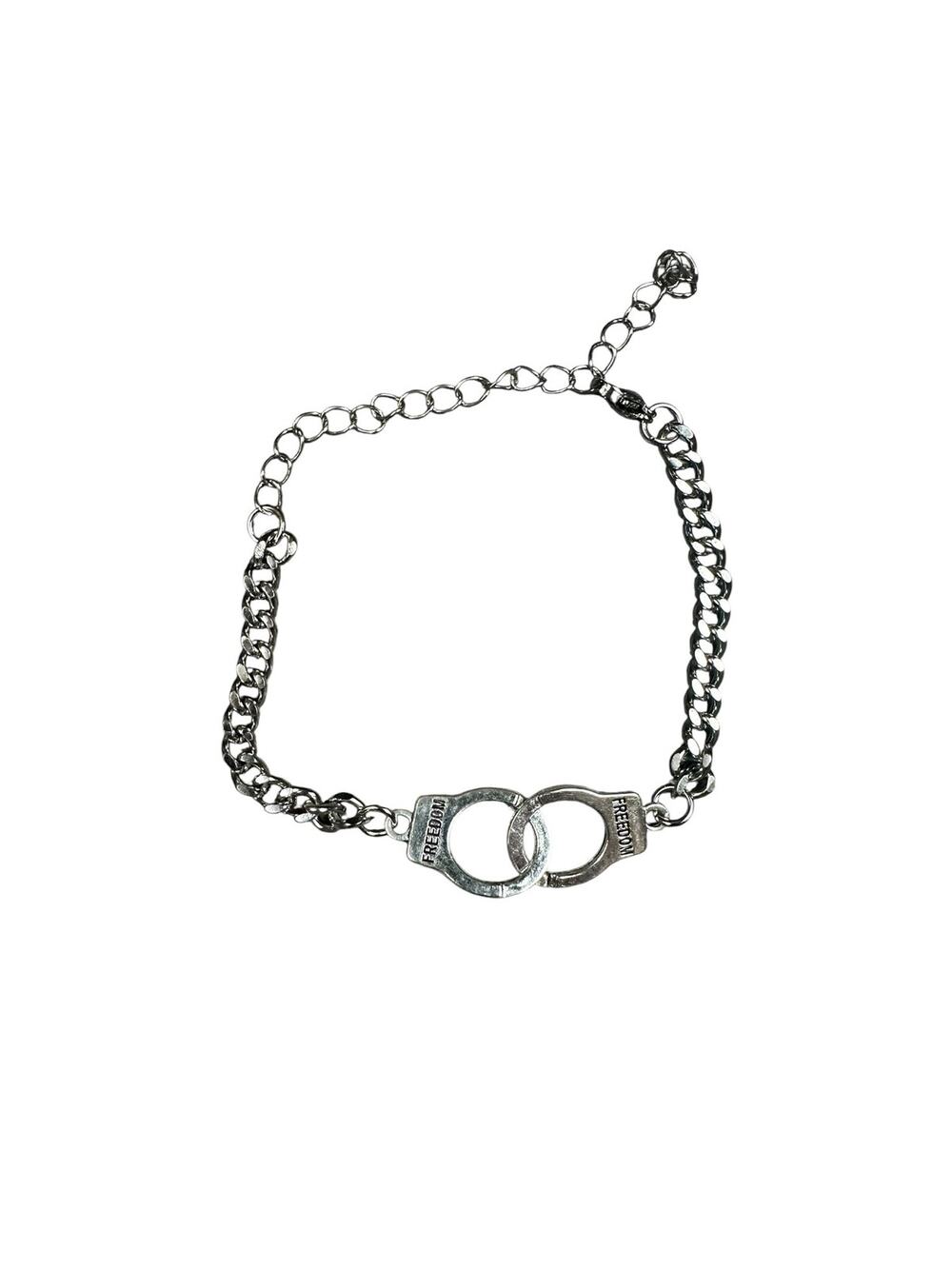 Andrew Christian Freedom Handcuff Bracelet Silver — One Size